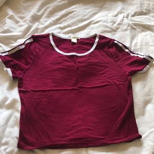 Burgundy crop top